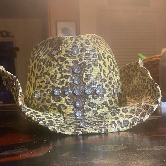 Peter Grimm Leopard Print Hat with Rhinestone Accent main image 5